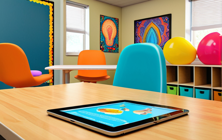 **

A bright, colorful, and inviting children's counseling office. Focus on creating a safe and supportive environment: Soft lighting, comfortable seating, playful decorations (toys, artwork), and a counselor engaging with a child using active listening techniques. The counselor appears empathetic and genuinely connected with the child. Incorporate digital tools subtly, like a tablet with a mindfulness app on a table in the background. Emphasize warmth and security. Style: Illustration, perhaps a touch whimsical.

**