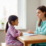 아동상담사 자격증 취득 후 직무 관리 - **Prompt 1: The Thoughtful Psychologist and Her Young Client**
    A young female child psychologist...