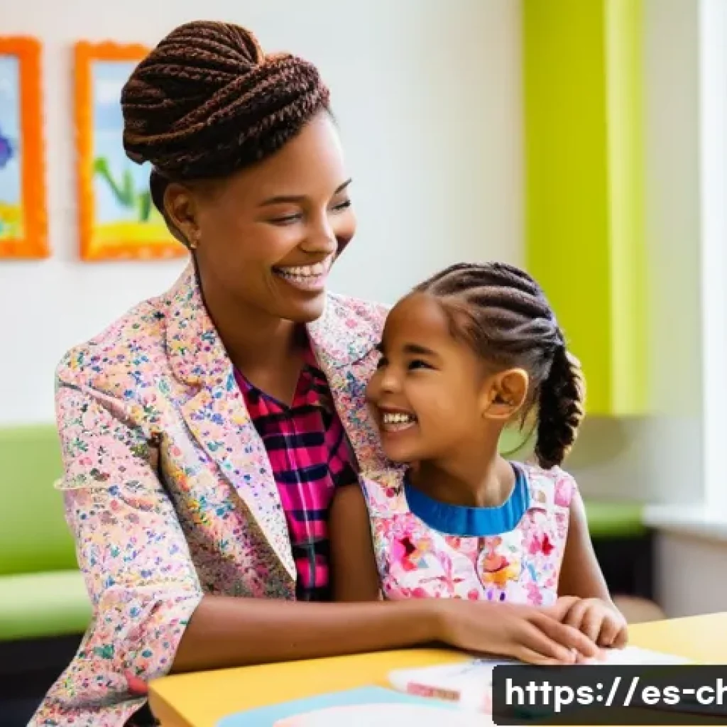 아동상담사 연봉 협상 팁 - **Prompt:** A heartwarming scene inside a bright, clean child counseling office. An 8-year-old girl,...