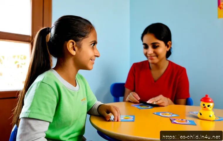 Home 17 아동상담사 실기 준비 과정 - Photorealistic child counseling practicum role-play in a bright Spanish community learning center, c...